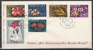 Suriname, Scott cat. B85-B89. Flowers issue. First day cover. *