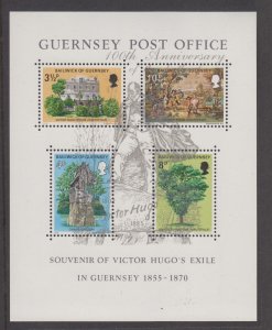 Guernsey 1975 Victor Hugo Uncertified Overprint NHM on Miniature Sheet