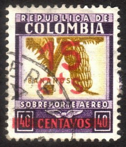 1940, Colombia 15c, Used, Sc C120