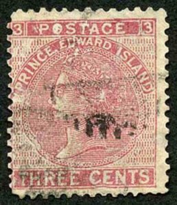 Prince Edward Is  SG37 3c Rose Used Cat 50 pounds 