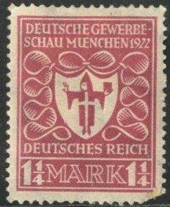 GERMANY #212, UNUSED MINT HINGED - 1922 - GER120