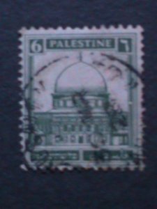 PALESTINE-1927 SC#74 MOSQUE OF OMAR-USED FANCY CANCL-96 YEARS OLD VERY FINE