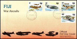 Fiji 454-457 Airplanes U/A FDC