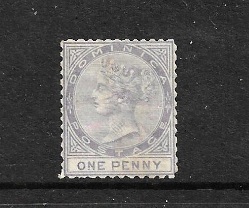 DOMINICA  1874  1d  QV  MH  P12 1/2  SG 1