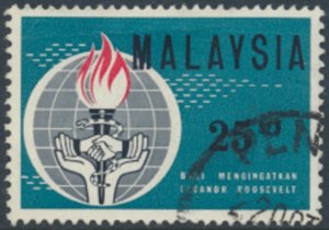 Malaysia   SC# 9  Used  Roosevelt   see details & scans