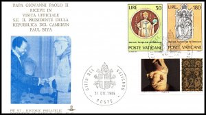 Vatican City Pope John Paul II Visit with President Paul Biya Cover