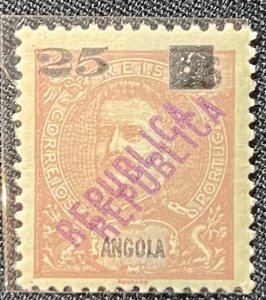 Angola, 1912, SC 117, Doub Surch. Hinged