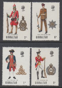 Gibraltar 226-229 Uniforms MNH VF