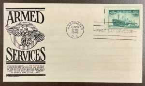 939 Anderson cachet Merchant Marines in WWII FDC 1946