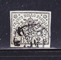 Roman States 3 U Papal Coat of Arms