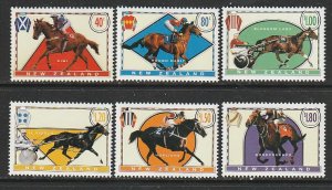 1996 New Zealand - Sc 1322-7 - MNH VF - 6 singles - Racehorses
