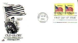 United States, First Day Cover, Flags