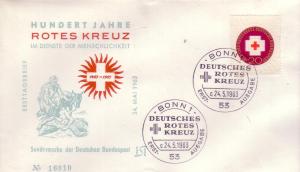 German FDC Sc.# 865 Red Cross L730