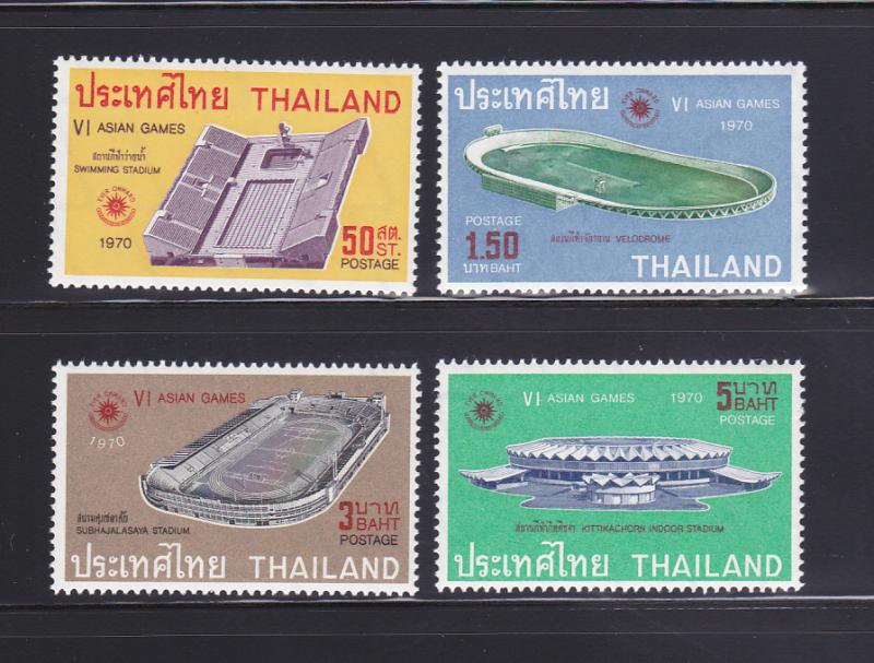 Thailand 553-556 Set MNH Sport Stadiums