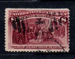 USA 1893 Scott 236 used fvf scv $10.00 less 80% discount = $2.00 BIN