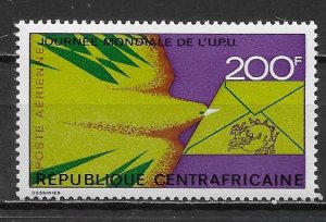 Central African Republic C114 1973 UPU Day single MNH