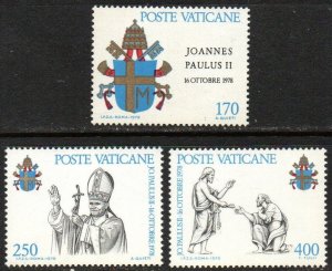 Vatican City Sc #645-647 MNH