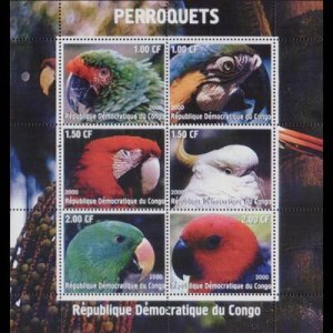 ZAIRE/CONGO DR. 2000 - Sheet-Parrots NH