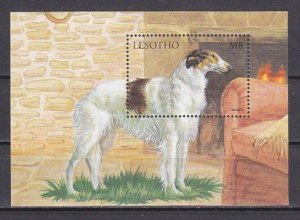 Lesotho. Scott cat. 1176. Borzoi, Dog s/sheet. ^