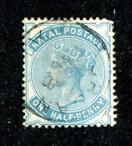 1884 Natal Sc# 65 used cv.$22.50 ( 8260 BCXX ) OFFERS WELCOME!