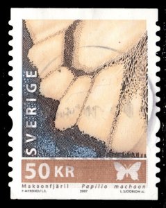 2007 Sweden Sverige Sc#2565 - 50KR - Wing of Papilio Machaon butterfly cv$15.50