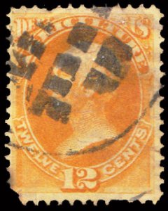 United States Scott O6 Used with rounded corner and pulled perforations.