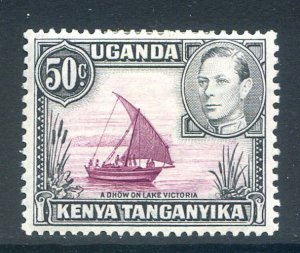 Kenya, Uganda and Tanganyika 50c Purple and Black SG144d Mounted Mint