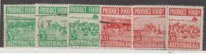 Australia Scott #250-255 Stamp - Used Set