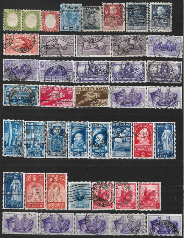 COLLECTION LOT #576 ITALY 43 STAMPS 1862+ CV+ $135 CLEARANCE