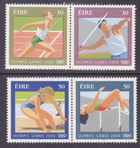 Ireland 1239a-41a (1238-41) MNH 2000 Summer Olympics - Sydney Pairs Set VF