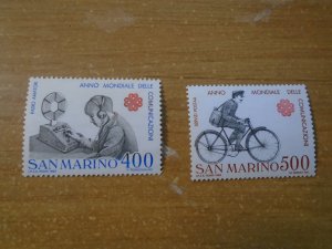 San Marino  #  1051-52  MNH