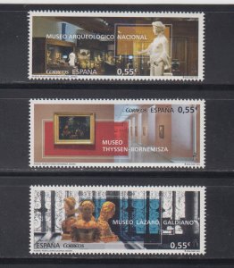 SPAIN 2015. Spain Museums. Full set of 3 stamps . Ed# 4953/55. NHM