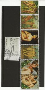 Thematic Stamps Art - PARAGUAY 1982 RAPHAEL PAINTINGS 7v used