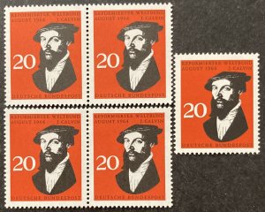 Germany 1964 #891, John Calvin, Wholesale Lot of 5, MNH, CV $1.25