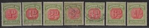 Australia Sc#J64-J70 used+M/H/VF complete set