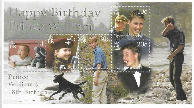 2000    CAYMAN ISLANDS  -  SG.  MS 932  -  PRINCE WILLIAM'S BIRTHDAY -  MNH