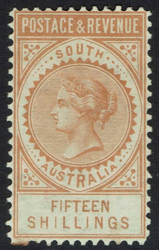 SOUTH AUSTRALIA 1886 QV POSTAGE & REVENUE 15/- PERF 10 