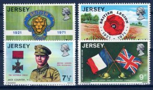 Jersey 53-56 MNH British Legion Emblem Flowers Flags ZAYIX 0524S0087M