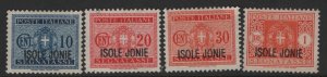 IONIAN ISLANDS NJ1-NJ4  MINT HINGED ISOLE JONIE SET