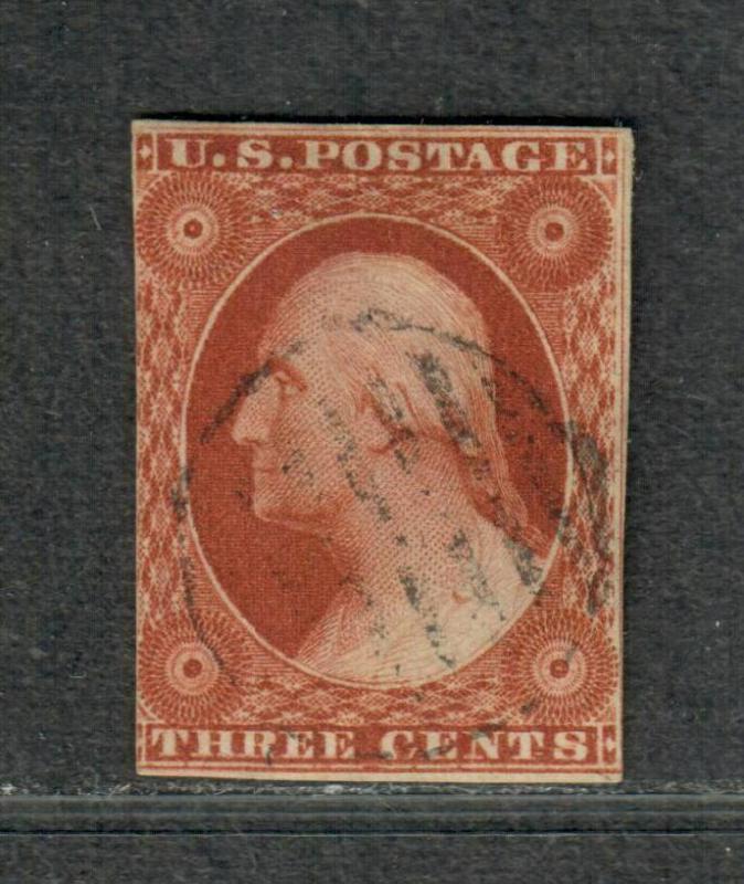 US Sc#10 Used/F, Deep Orange Brown Sound, Cv. $210