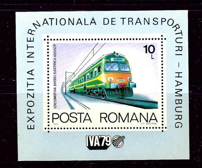 Romania 2939 MNH 1979 Train S/S