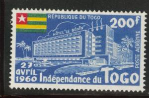 TOGO Scott C32 Airmail stamp MNH** 1960 slight disturbed gum