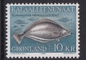 Greenland   #138  MNH  1985 marine life   10k