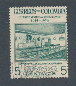 Colombia 1954 Scott 627 used - 5c, St Peter Claver Convent