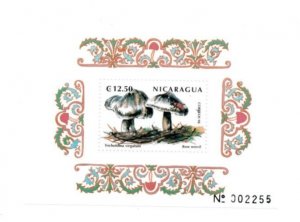 Nicaragua 1999 - Mushroom  - Souvenir Stamp Sheet  - Scott #2292 - MNH