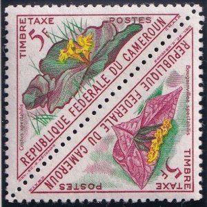 Cameroun J42-J43 (mnh, pencil marks) 5fr Costis spectabilis & Bouigainvillea