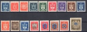 1945-46 San Marino - Coats of arms - n. 279-95 - 17 values - MNH **