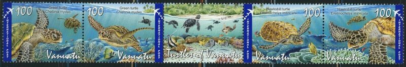 Vanuatu #1002 Turtles Marine Life Reptiles Nature Postage Stamps 2011 Mint LH