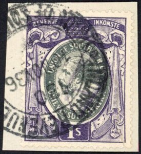 South Africa BF21 1/- Purple and Grey