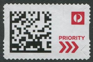 AUSTRALIA POST: PRIORITY MAIL LABEL - USED SELF-ADHESIVE